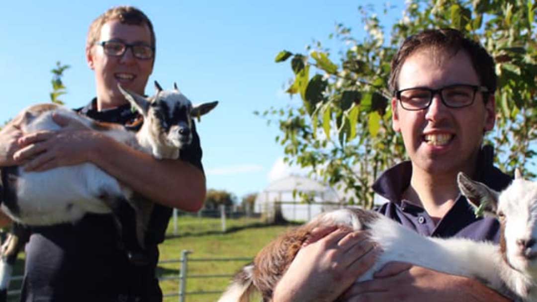 Adults with learning disabilities at Oak Farm, Bethphage