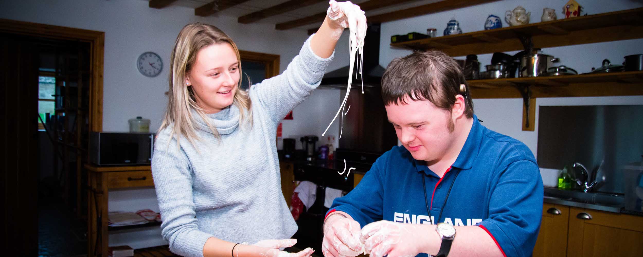 Man with learning disability taking part in a Bethphage day activity